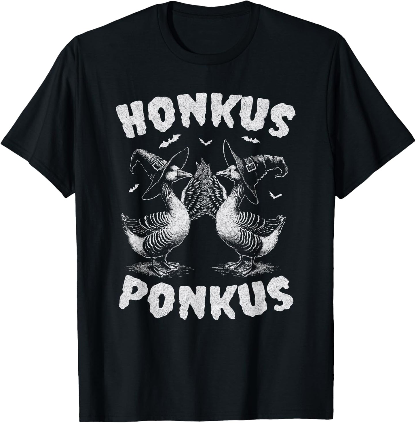Honkus Ponkus Funny Goose Halloween T-Shirt - T-Shirt | Black