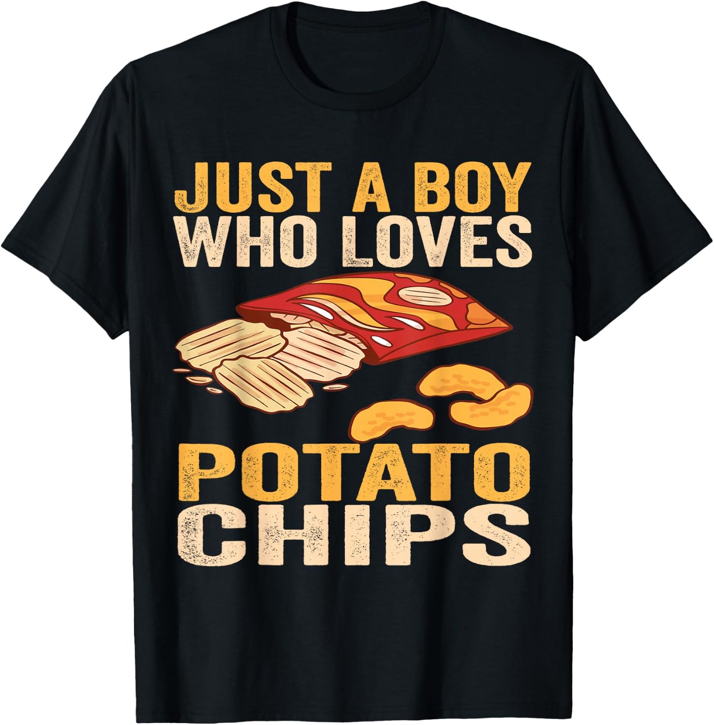 Just a Boy Who Loves Potato Chips Funny foodie son Toddlers T-Shirt - T-Shirt | Black