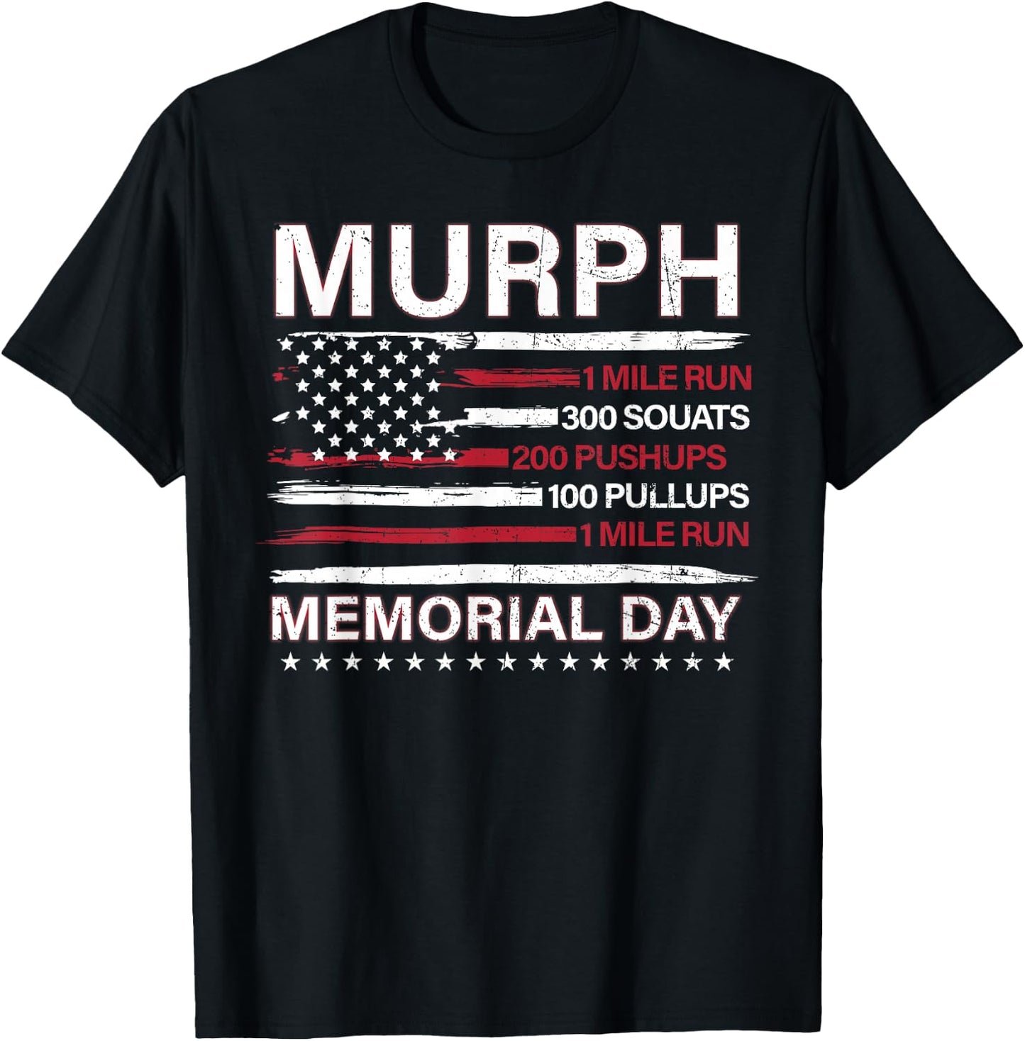 Memorial Day Murph Workout Challenge Murph T-Shirt - T-Shirt | Black