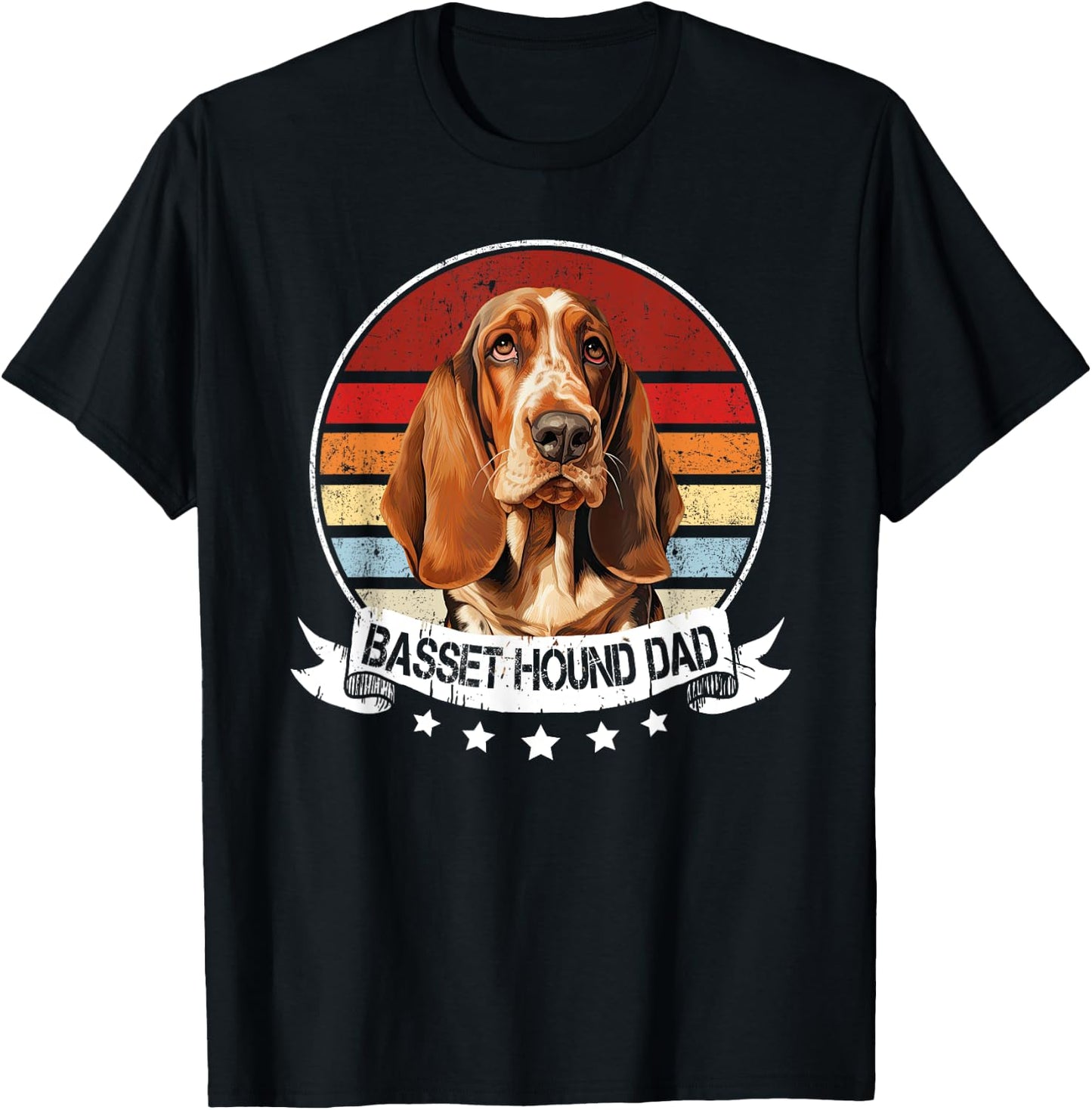 Best Dog Dad Ever Basset Hound Lovers Women T-Shirt - T-Shirt | Black