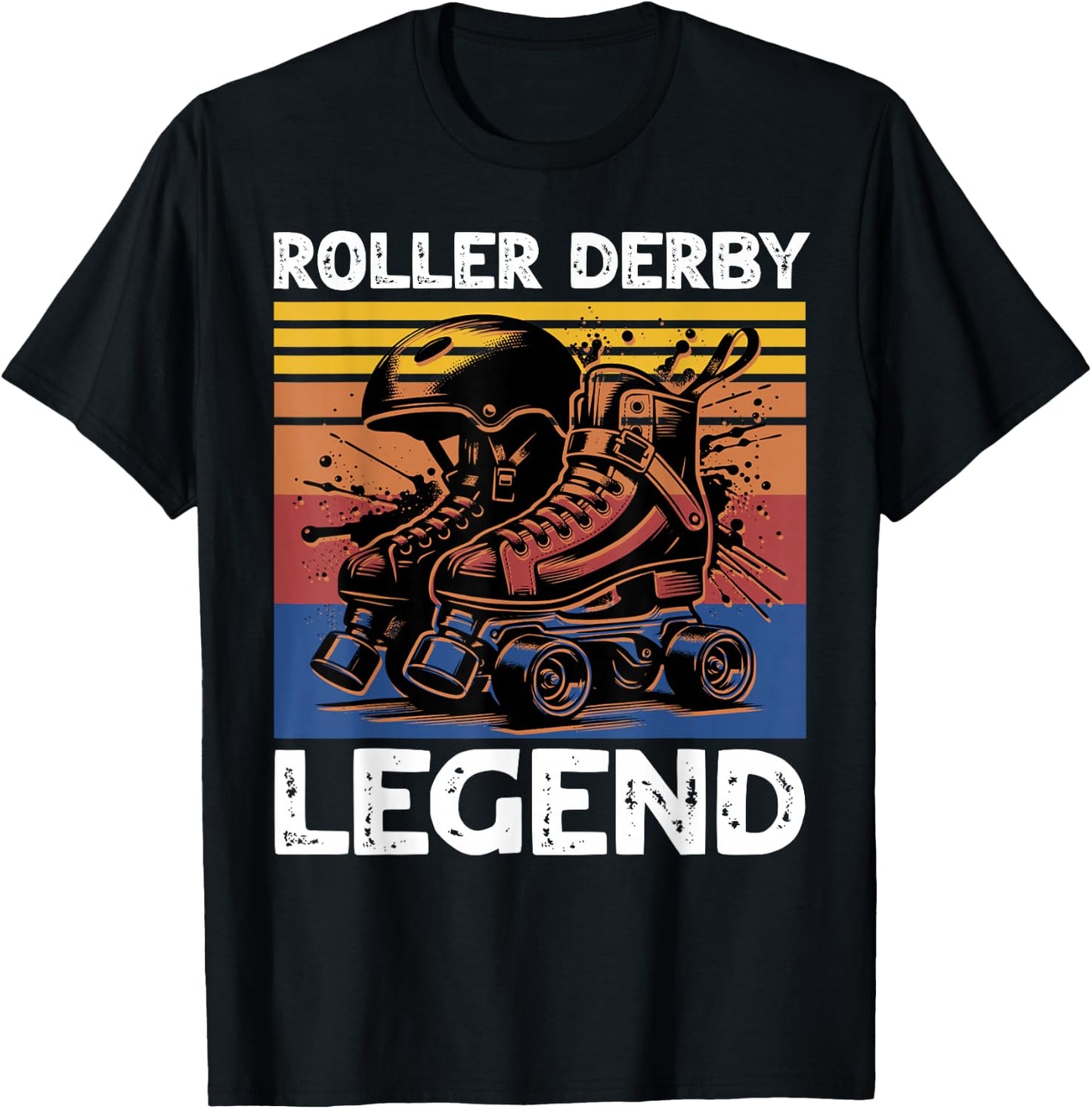 Roller Derby Legend Roller Skates Playing Roller Derby T-Shirt - T-Shirt | Black