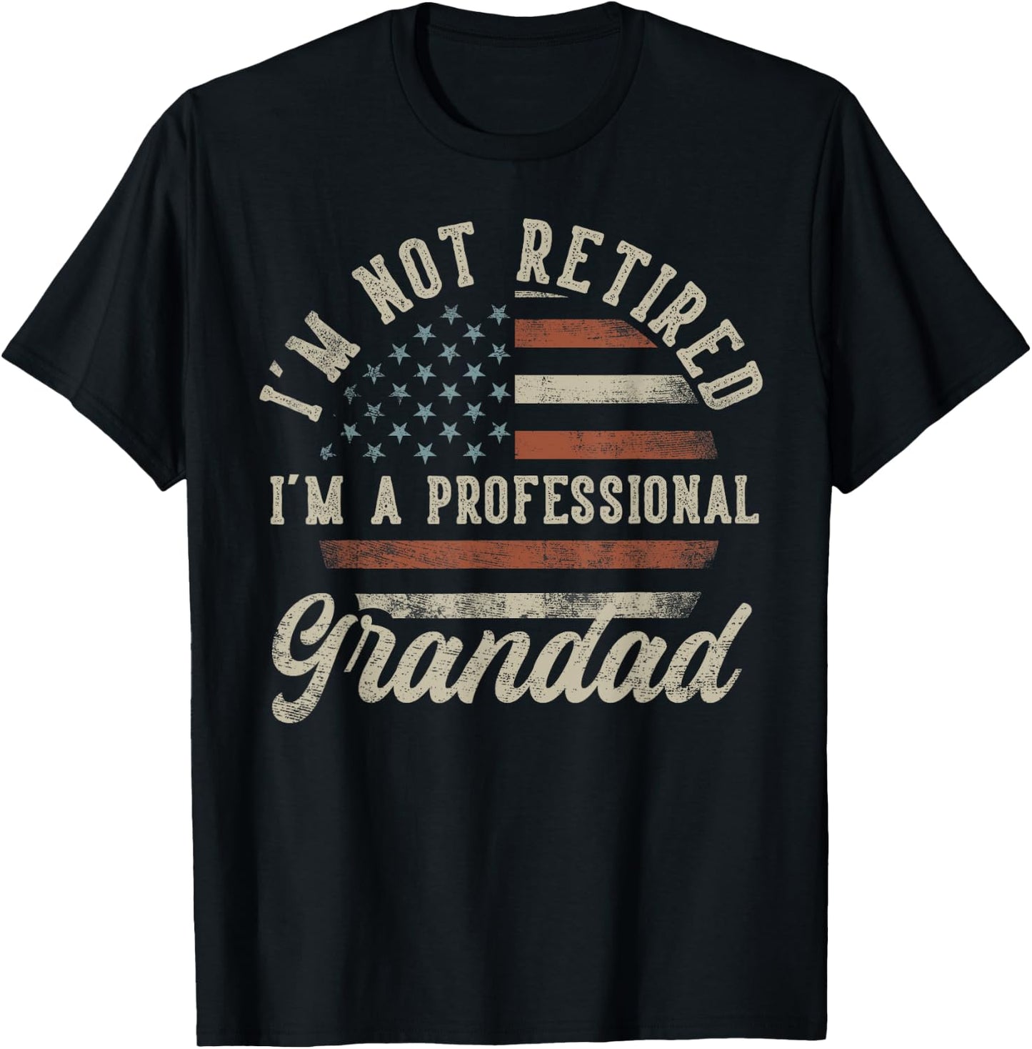 I'm Not Retired I'm A Professional Grandad Funny Retirement T-Shirt - T-Shirt | Black