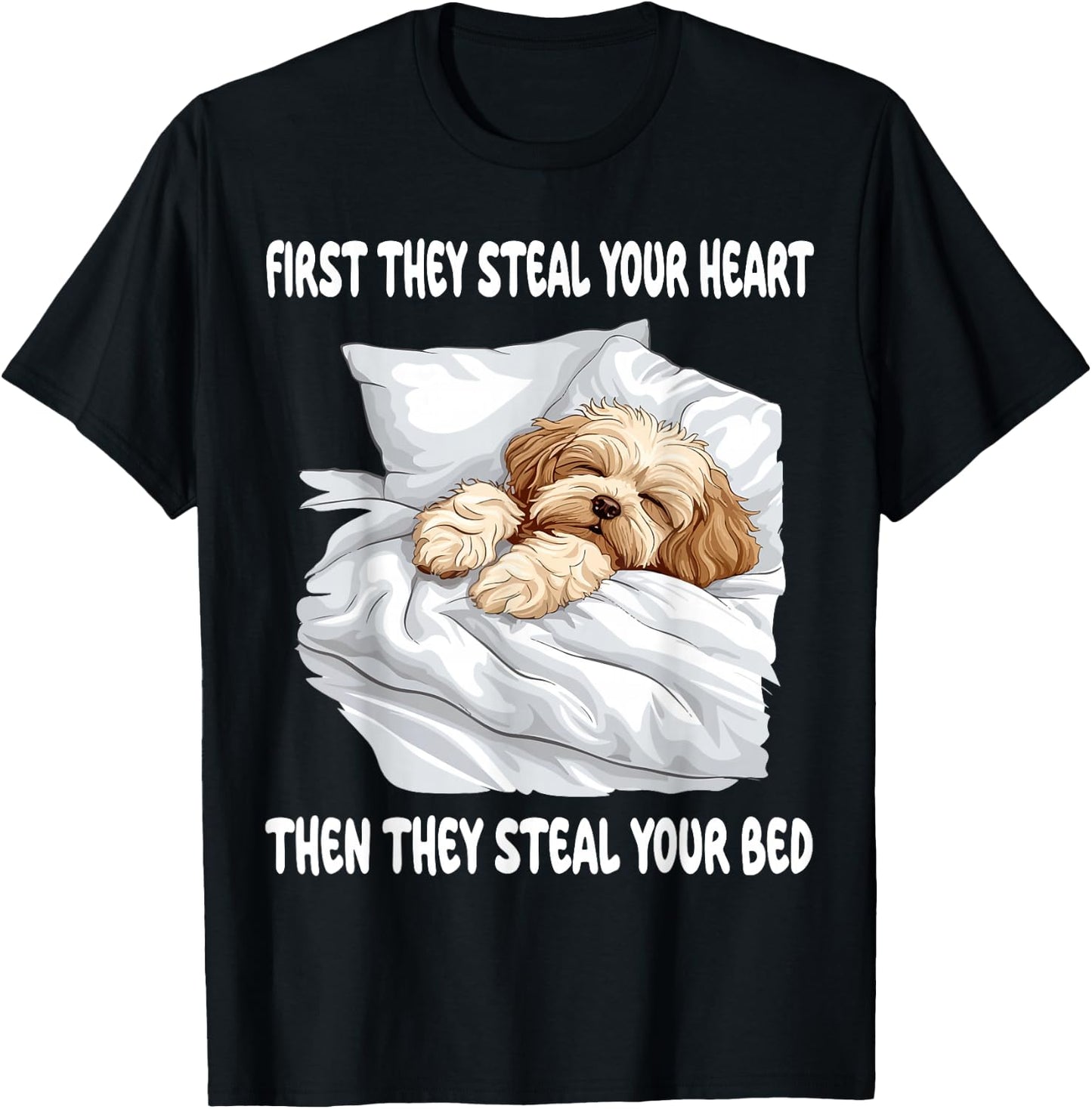 Havanese Sleeping Pajamas Nightgown T-Shirt - T-Shirt | Black