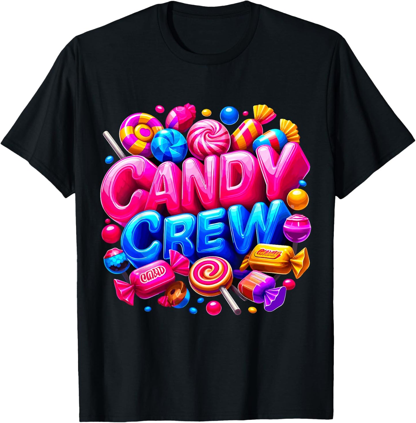 Candy Crew Halloween Party Trick or Treat Christmas T-Shirt - T-Shirt | Black