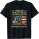 Proud National Guard Granddaughter Flag US Family Matching T-Shirt - T-Shirt | Black