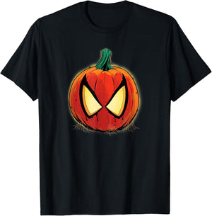Marvel Spider-Man Halloween Spooky Pumpkin Jack-o'-Lantern T-Shirt - T-Shirt | Black