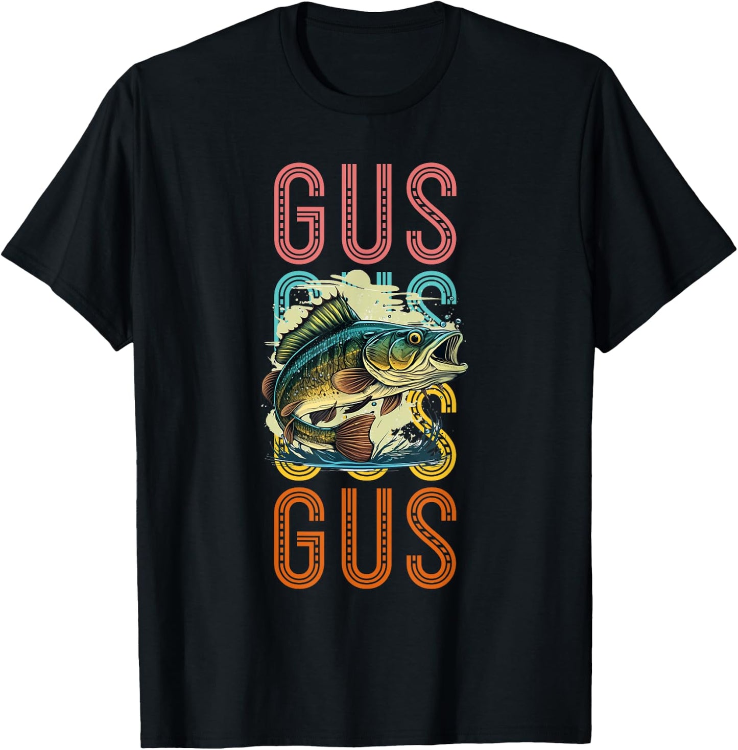 Gus Custom Fishing Hobbyist T-Shirt - T-Shirt | Black