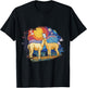 Llama Starry Night Artwork Cotopaxi National Park Souvenir T-Shirt - T-Shirt | Black