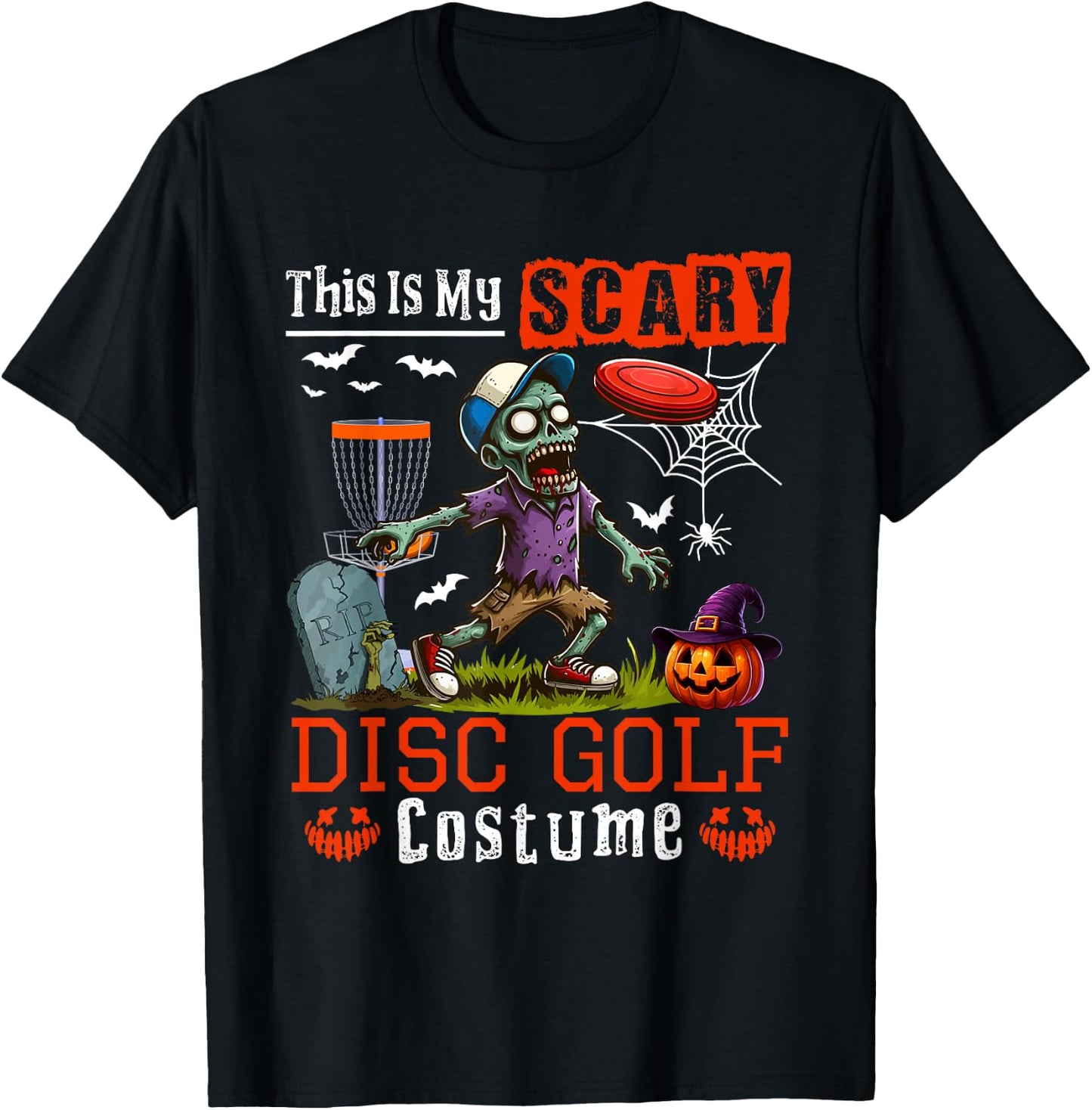 My Scary Disc Golf Costume Horror Halloween Player Kids T-Shirt - T-Shirt | Black