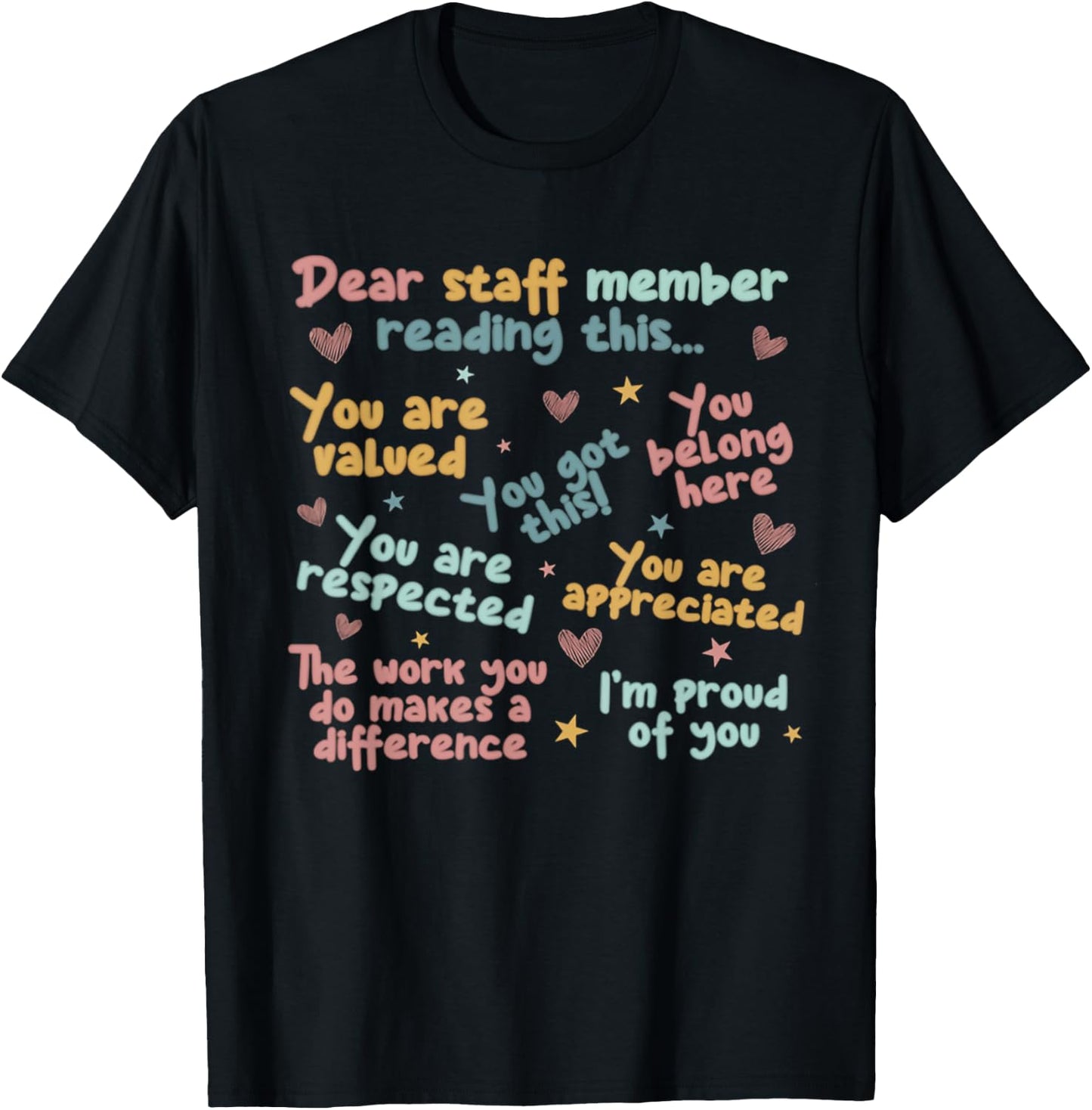 Admin Team Dream Team School Staff Teacher Back To School Men Women T-Shirt - T-Shirt | Black