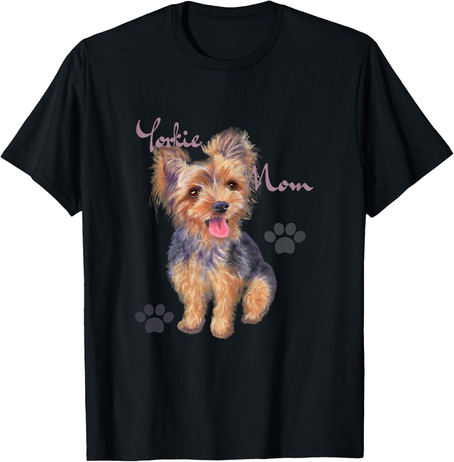 Yorkie Mom Cute Yorkshire Terrier Puppy T-Shirt - T-Shirt | Black