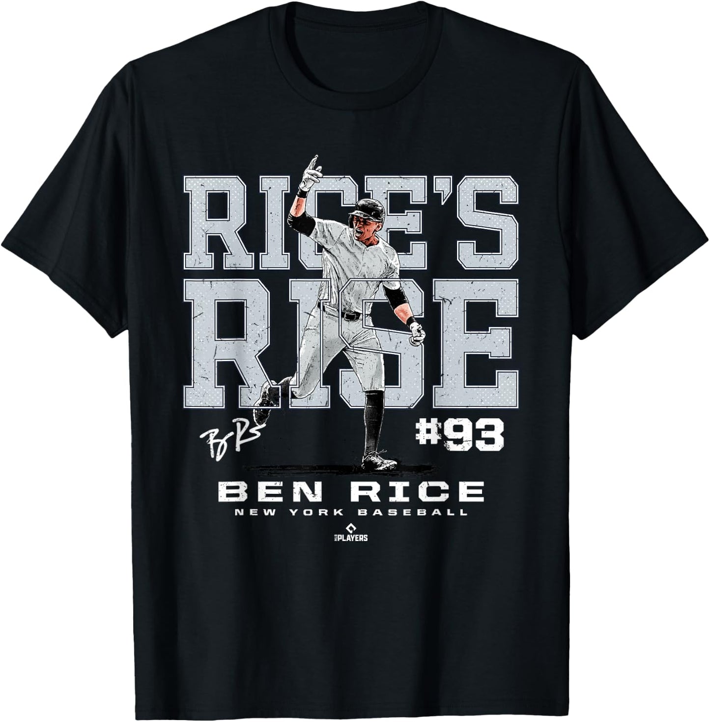 Rice's Rise Ben Rice New York MLBPA T-Shirt - T-Shirt | Black