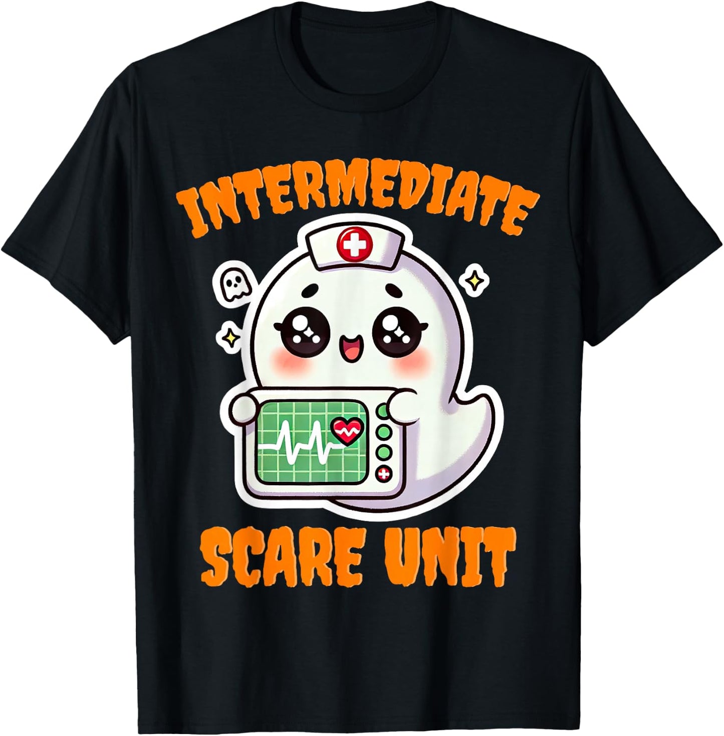 IMCU Intermediate Care Scare Unit Halloween Spooky Nurse T-Shirt - T-Shirt | Black