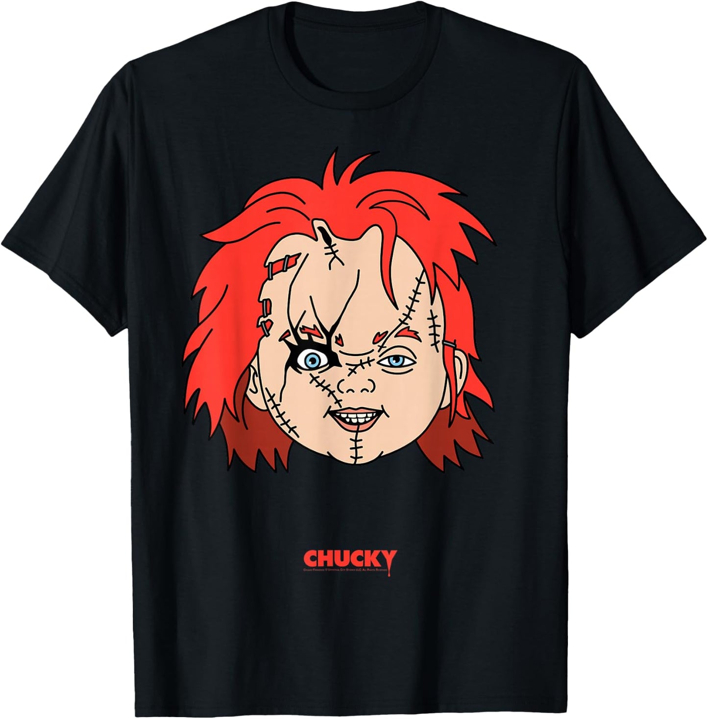 Chucky Big Face Portrait T-Shirt - T-Shirt | Black