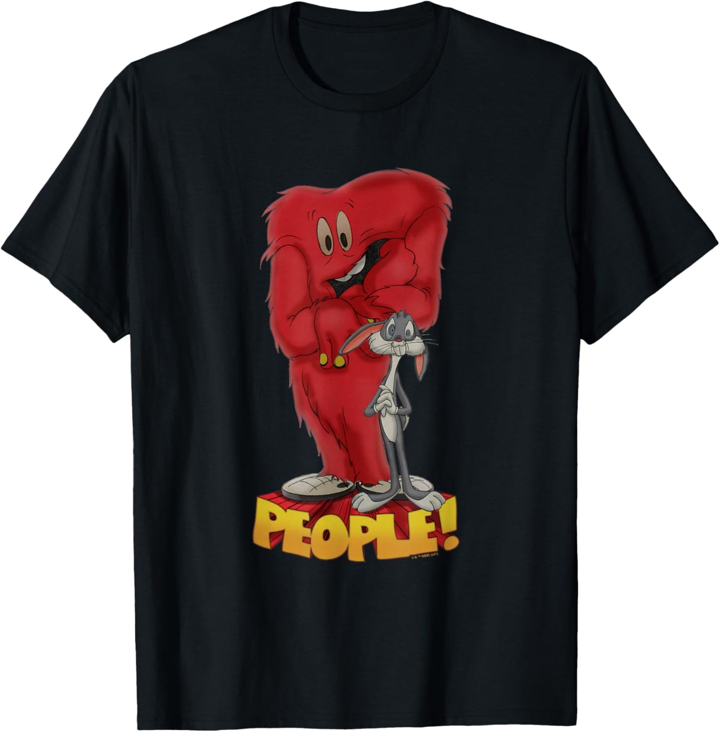 Looney Tunes Bugs Bunny Gossamer People Small T-Shirt - T-Shirt | Black