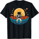 Astronaut Ramen Wave Space Japanese Noodle Men Women Kids T-Shirt - T-Shirt | Black