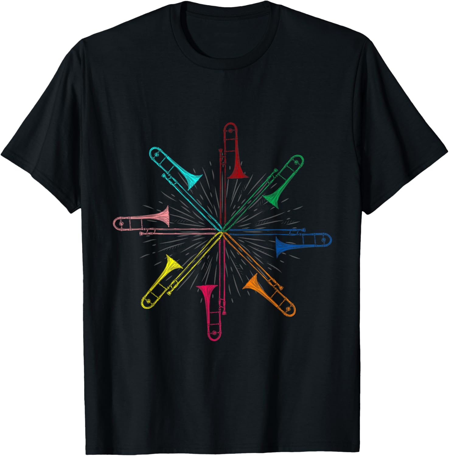 Music Gift Musician Musical Instrument Trombonist Trombone T-Shirt - T-Shirt | Black
