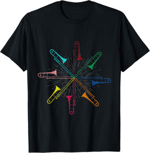 Music Gift Musician Musical Instrument Trombonist Trombone T-Shirt - T-Shirt | Black