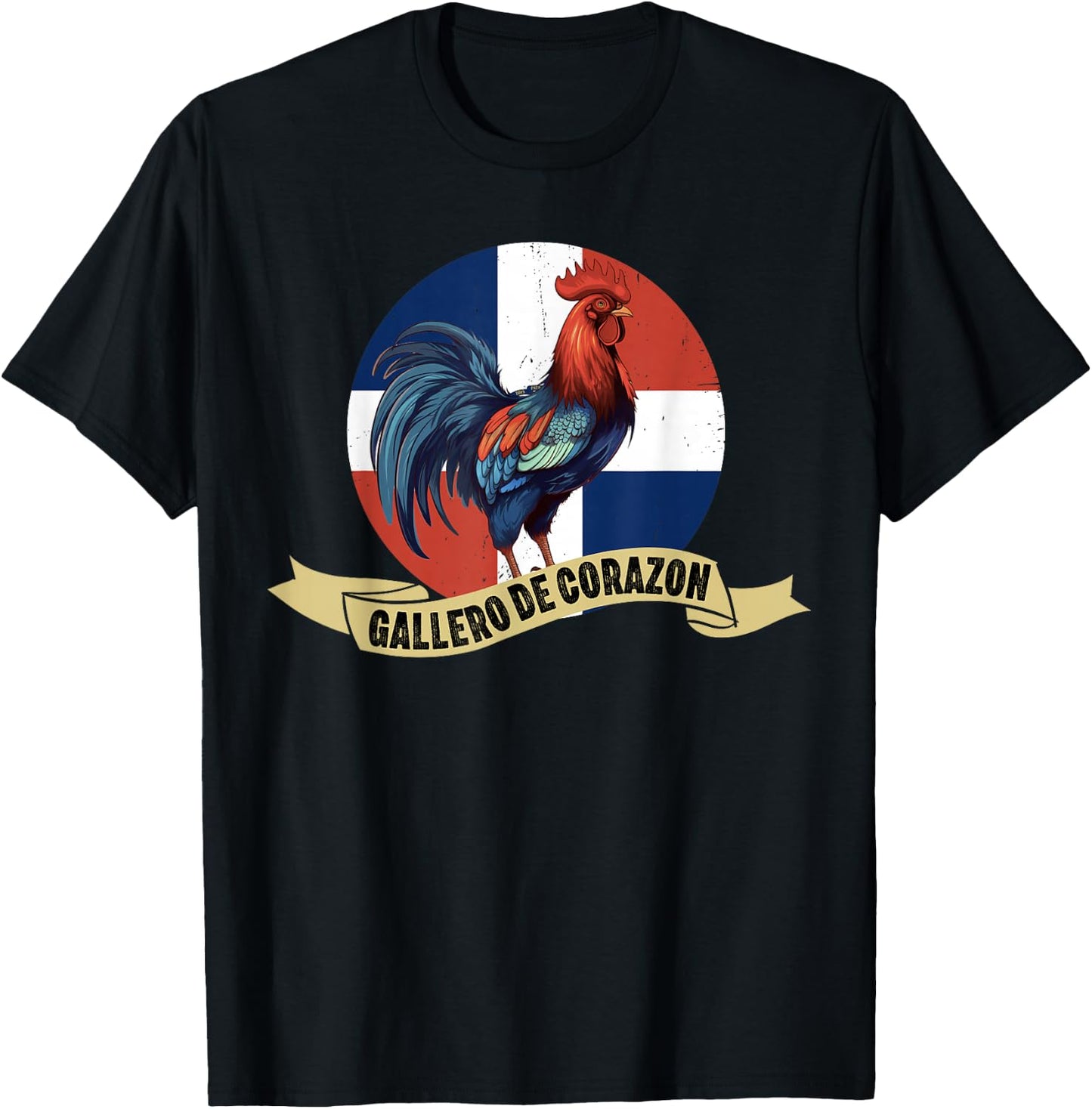 Gallero Dominicano Pelea Gallos Dominican Rooster T-Shirt - T-Shirt | Black