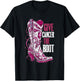Pink Ribbon Breast Cancer Awareness Give Cancer the Boot T-Shirt - T-Shirt | Black
