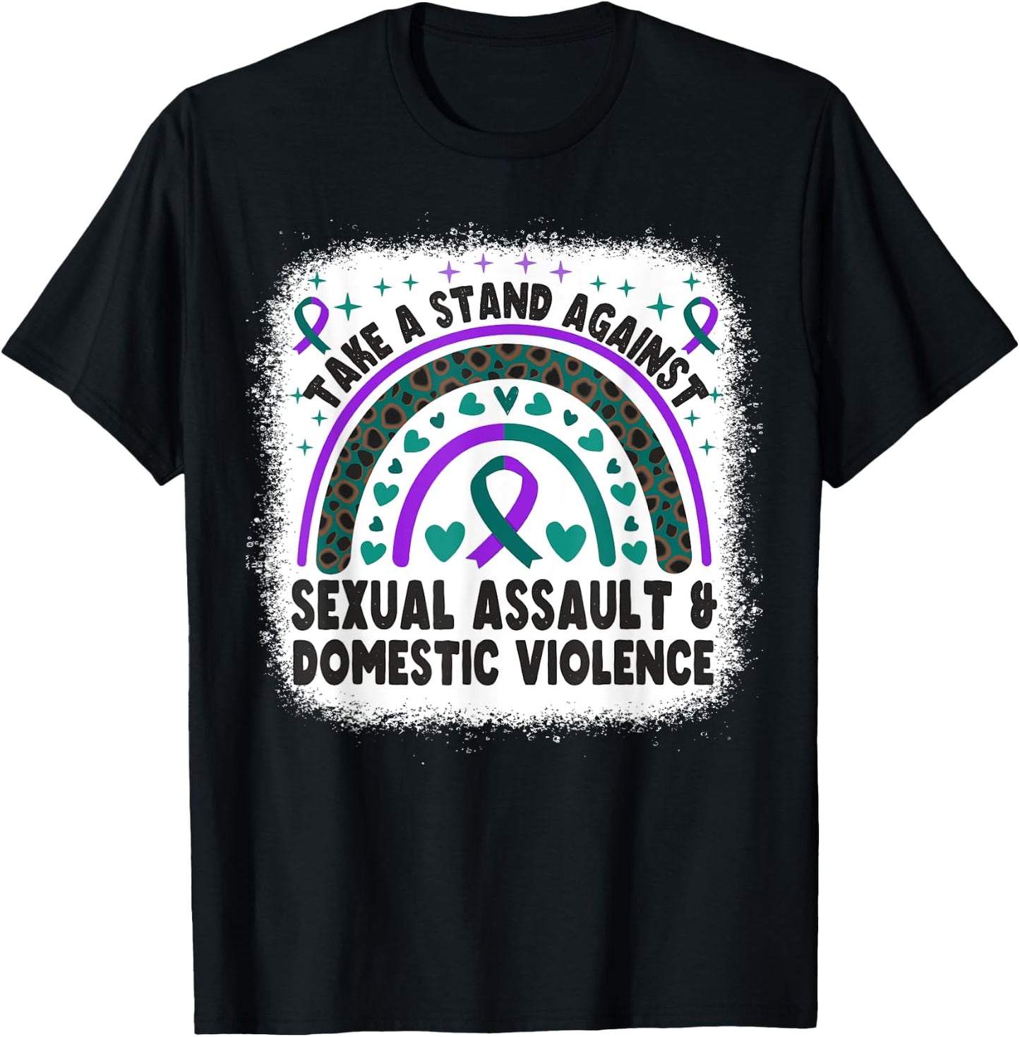 Sexual Assault Awareness Month and Domestic Violence T-Shirt - T-Shirt | Black