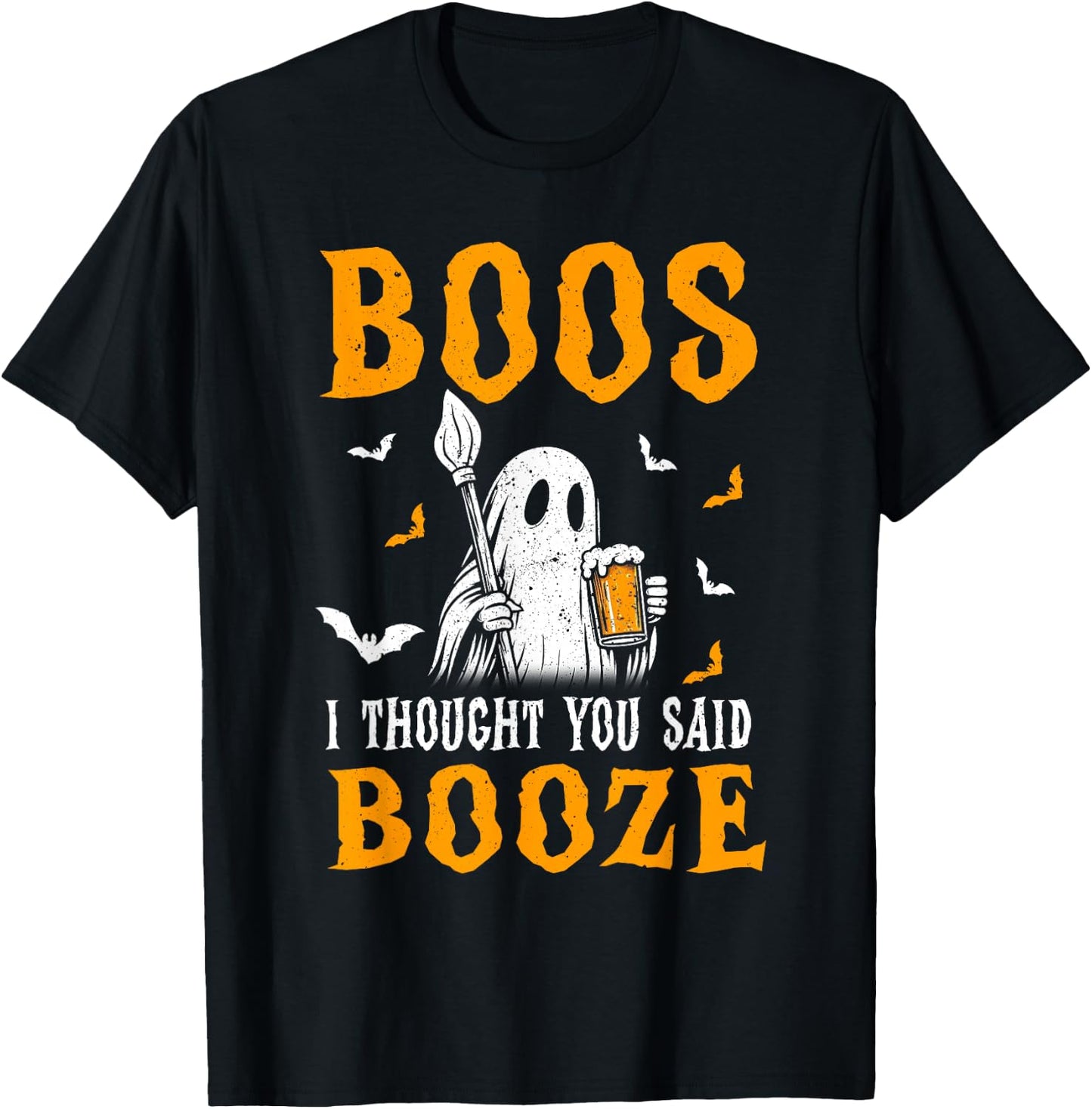 Drinking Halloween Booze Ghost Beer T-Shirt - T-Shirt | Black