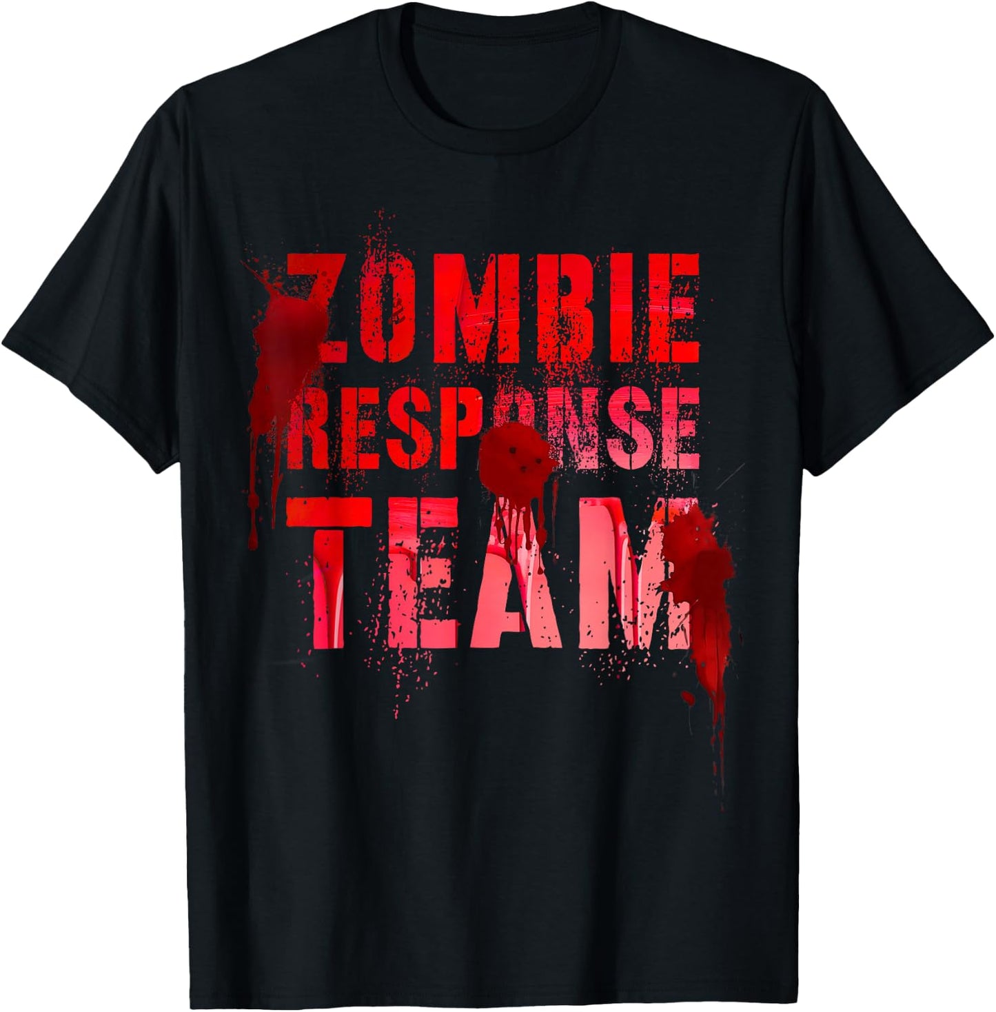 Funny ZOMBIE RESPONSE TEAM Undead Slayer Leader Warrior Bruh T-Shirt - T-Shirt | Black