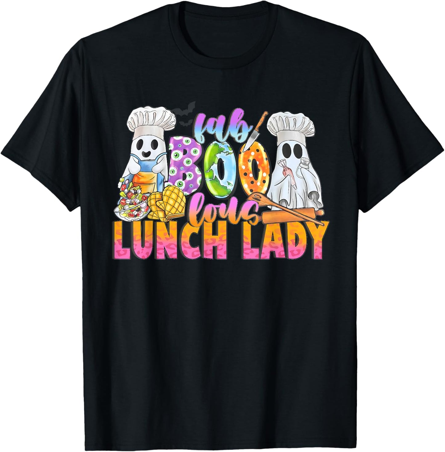 Faboolous Lunch Lady Halloween Shirt School Cafeteria Staff T-Shirt - T-Shirt | Black
