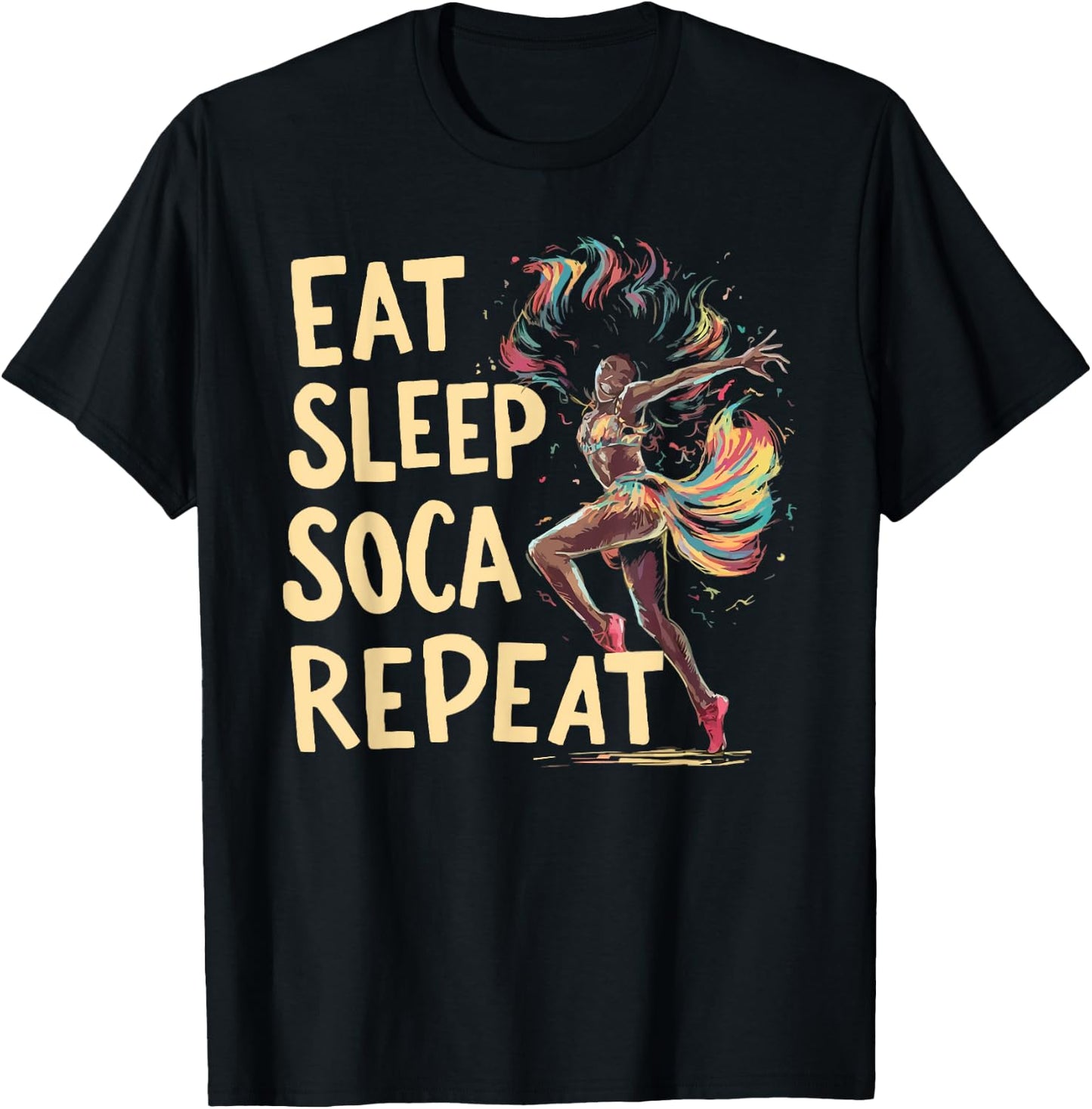 Soca Dancing Trinidad And Tobago Dancer Soca Music T-Shirt - T-Shirt | Black
