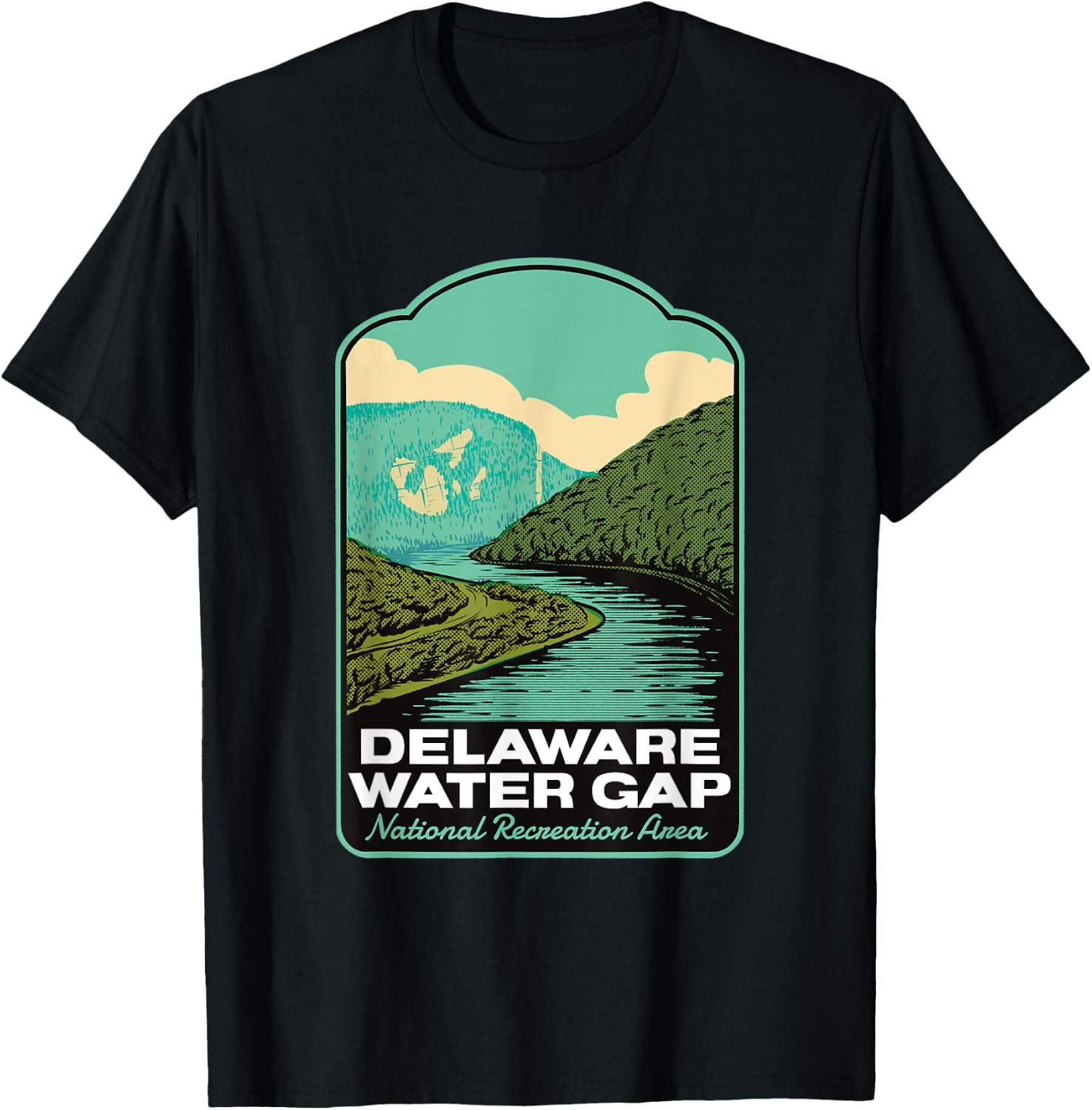 Delaware Water Gap National Recreation Area T-Shirt - T-Shirt | Black