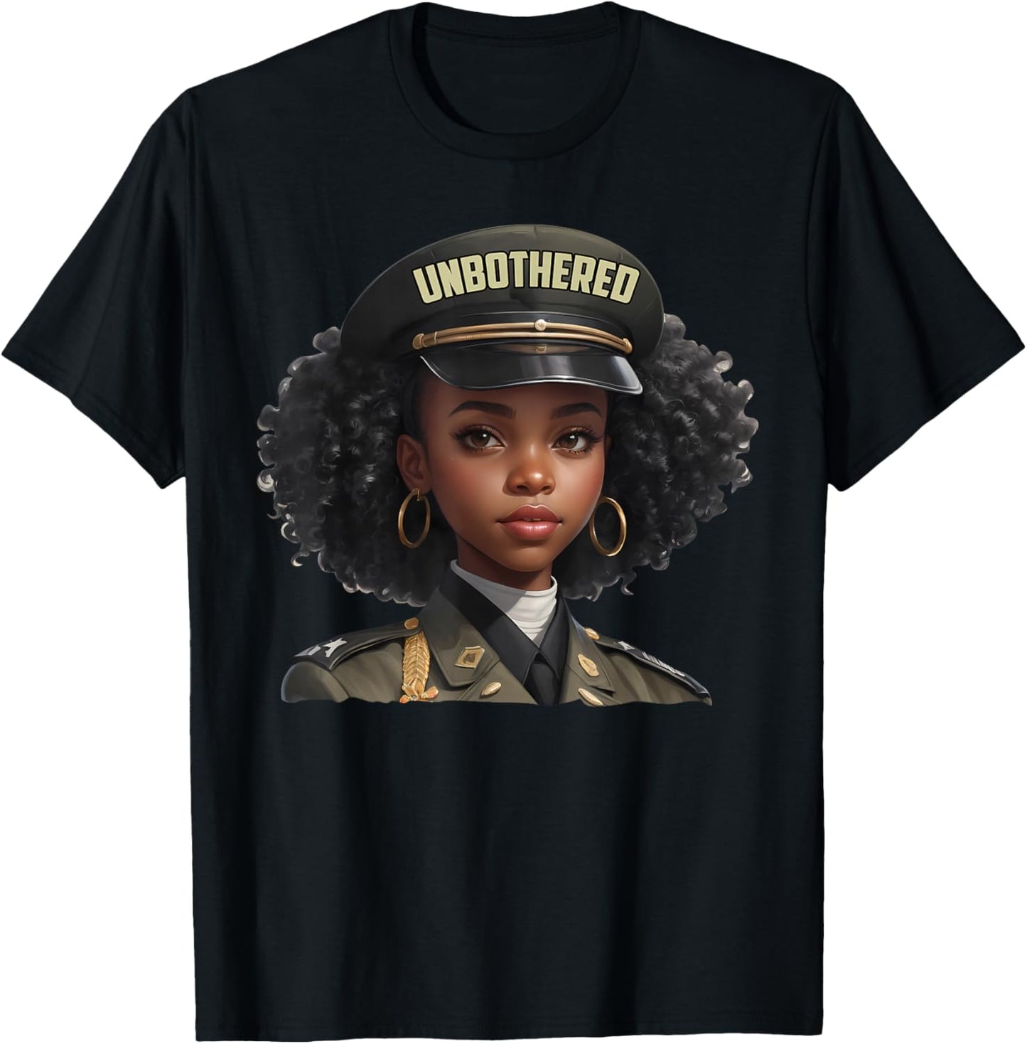 Melanin Unbothered Black Woman Locs Camo Black History Month T-Shirt - T-Shirt | Black