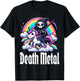 Death Metal Unicorn rainbow T-Shirt - T-Shirt | Black