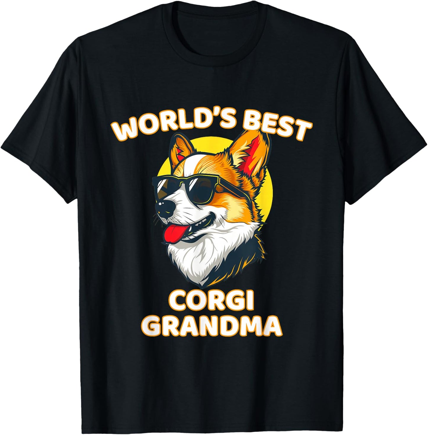 Funny World's Best Corgi Grandma Nana T-Shirt - T-Shirt | Black