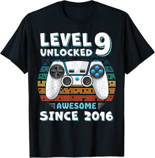 9 Year Old Bday Decorations Son Boy 9yr 2016 9th Birthday T-Shirt - T-Shirt | Black