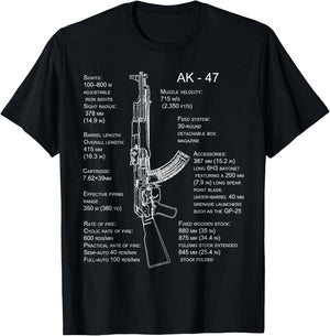 AK-47 Shirt AK-47 Blueprint T-Shirt - T-Shirt | Black