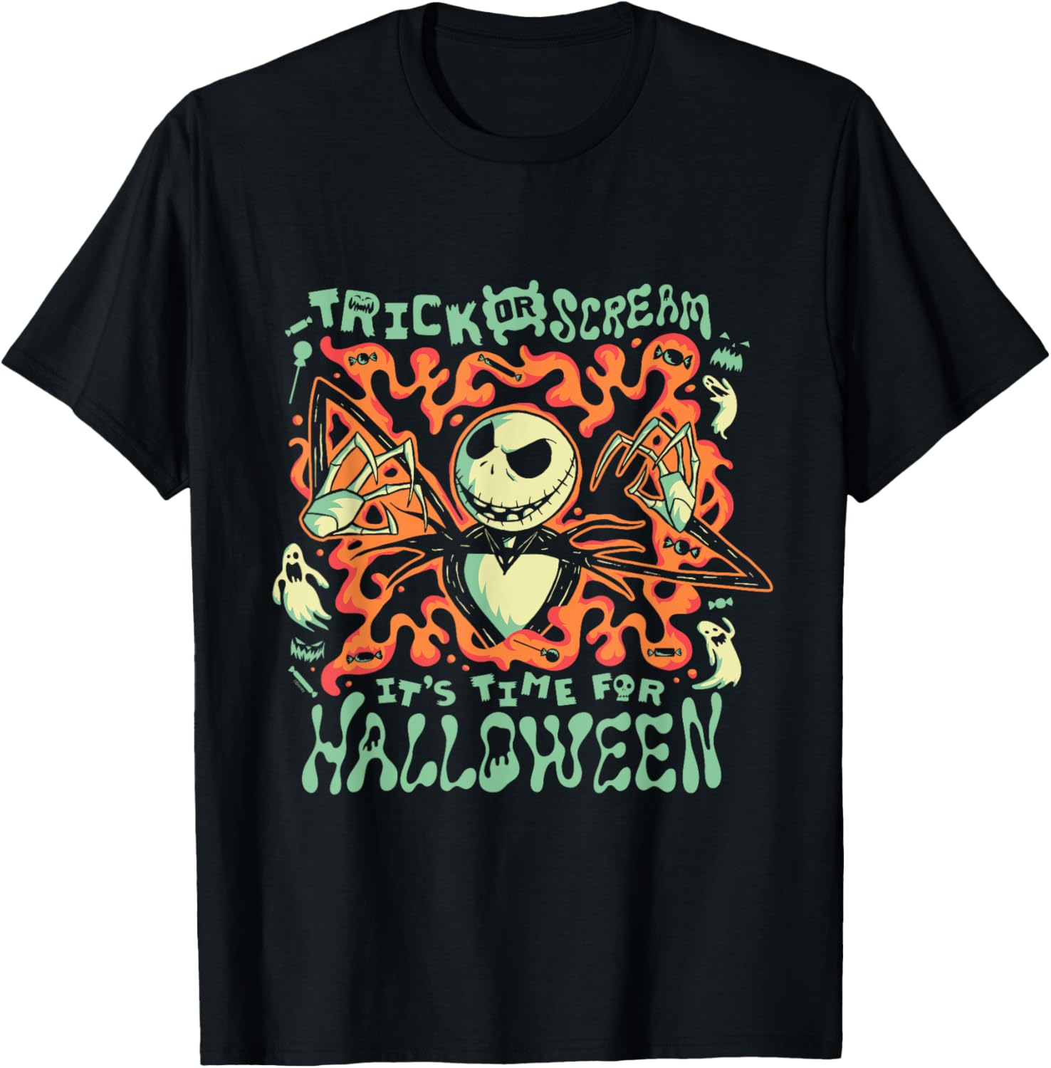 Disney The Nightmare Before Christmas Jack Trick or Scream T-Shirt - T-Shirt | Black