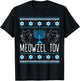 Meowzel Tov Menoarah Hanukkah Cat Lover Jewish Kitty T-Shirt - T-Shirt | Black