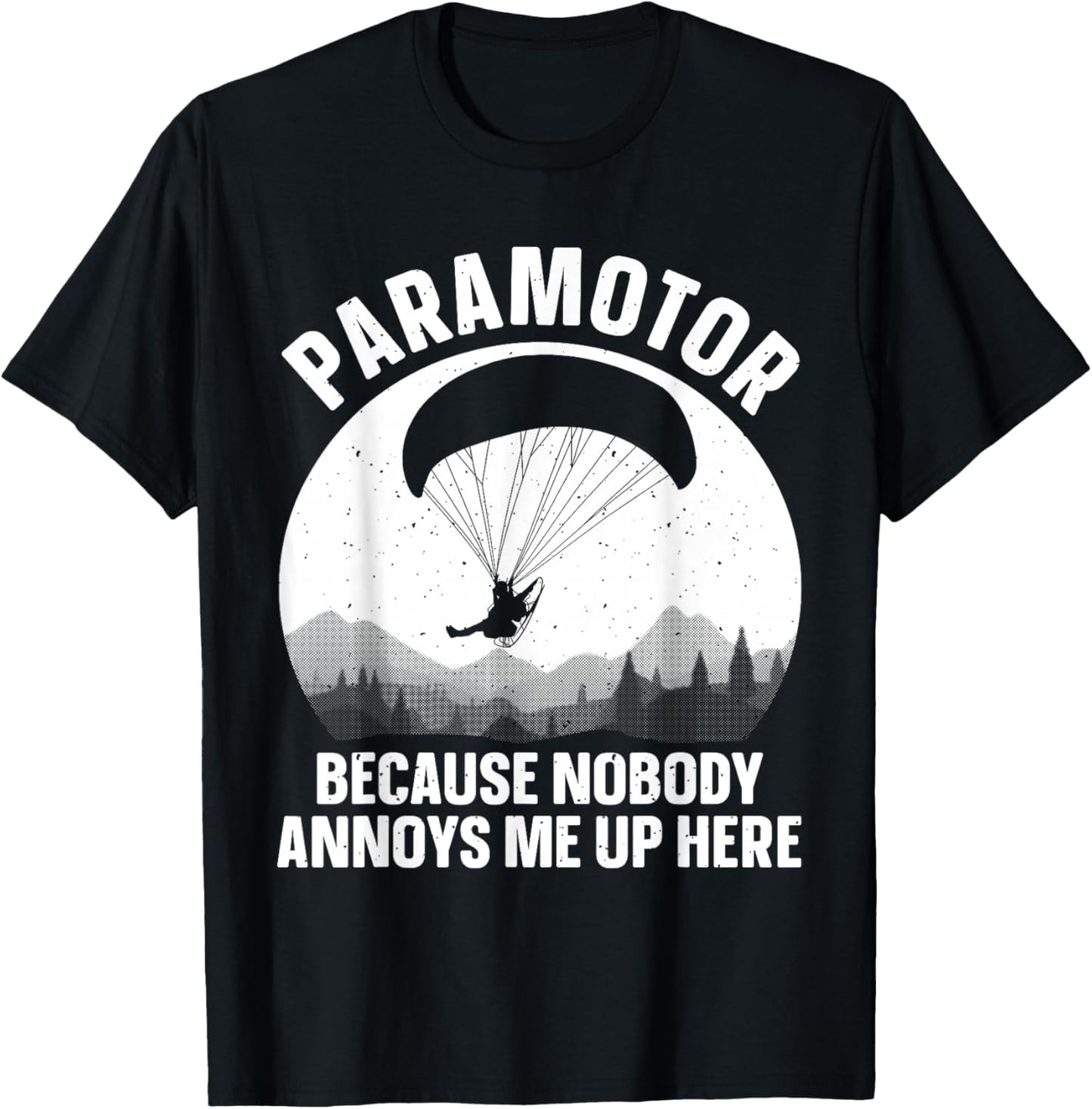 Cool Paramotor Art Women Paragliding Lover Paramotor T-Shirt - T-Shirt | Black