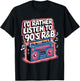 I'd Rather Listen To 90's R&B T-Shirt - T-Shirt | Black
