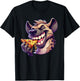 Cool Hyena Pizza Lover Cartoon Hyena T-Shirt - T-Shirt | Black