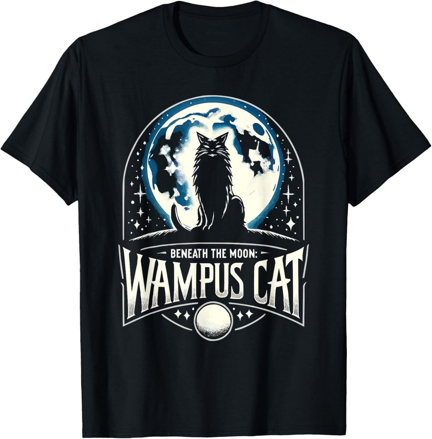 Wampus Cat American Folklore Cryptozoology Cryptid T-Shirt - T-Shirt | Black
