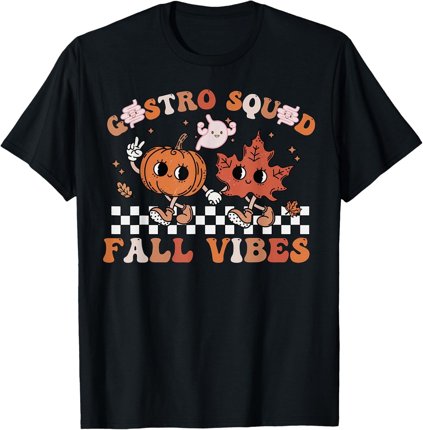 Gastro Squad Halloween Fall Vibes Gastro Crew Endoscopy T-Shirt - T-Shirt | Black