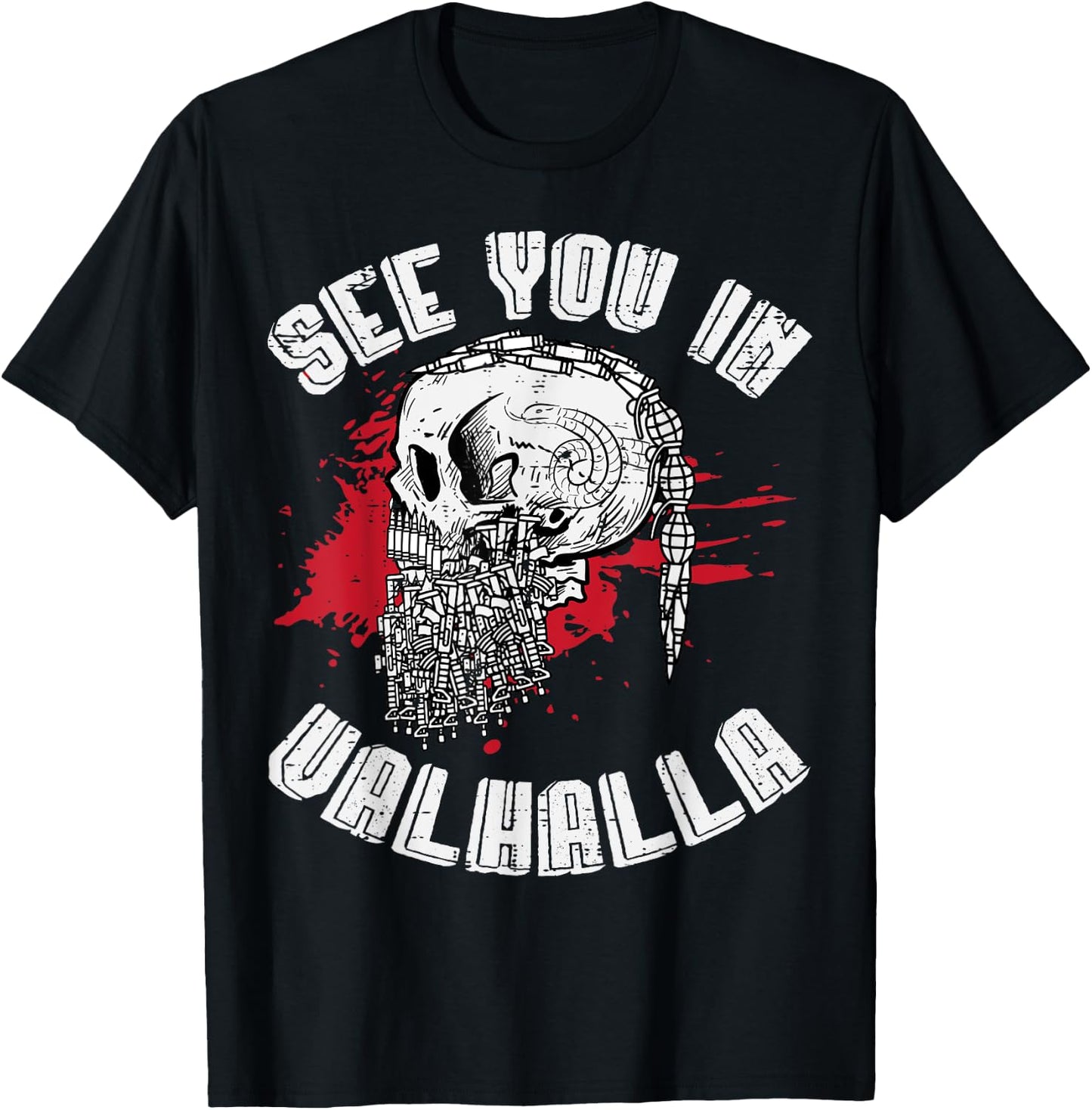 Viking See You In Valhalla Norse Mythology Men Boys Kids T-Shirt - T-Shirt | Black