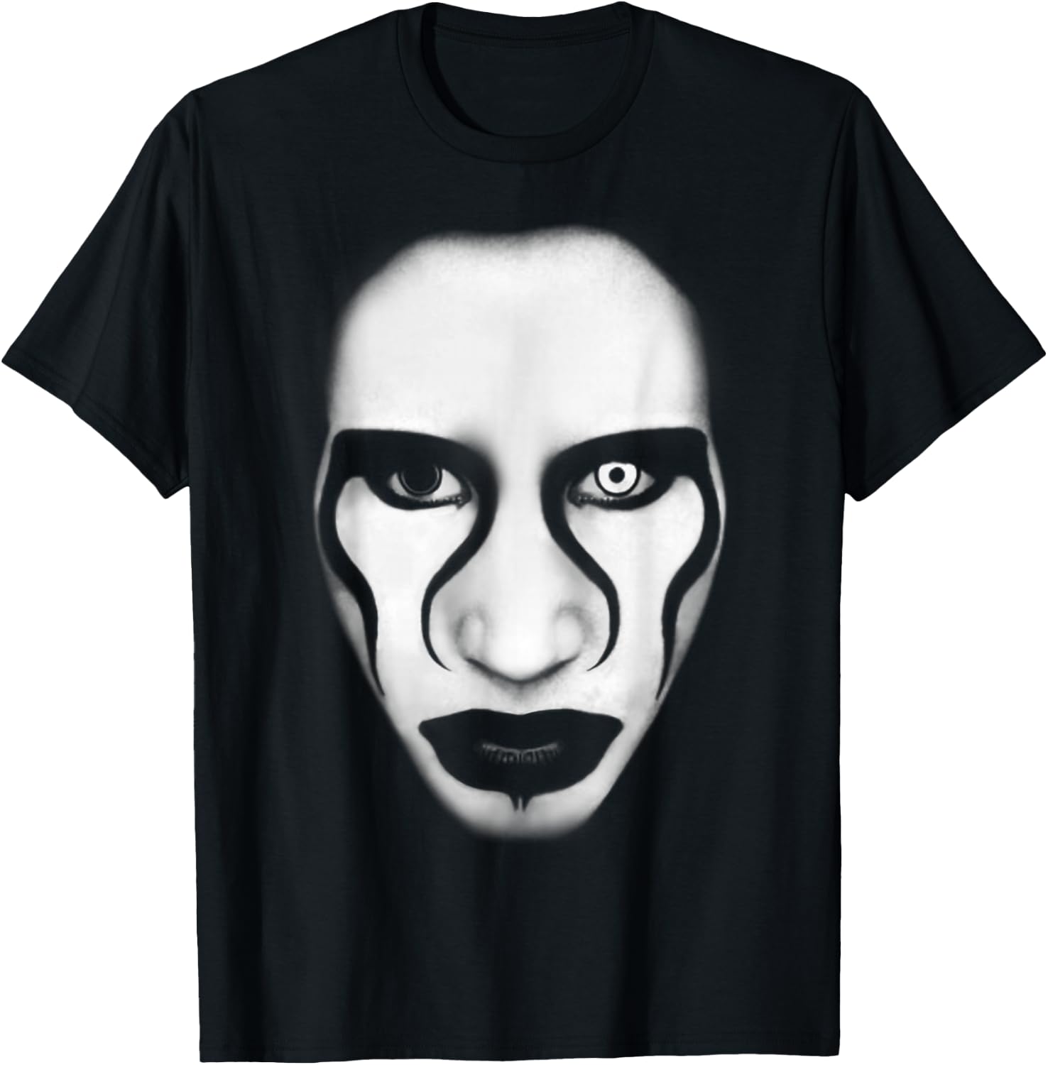 Marilyn Manson – Face And Flag T-Shirt - T-Shirt | Black