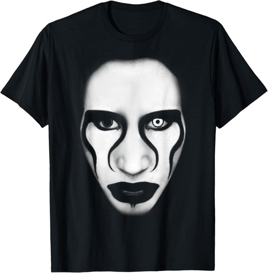 Marilyn Manson – Face And Flag T-Shirt - T-Shirt | Black