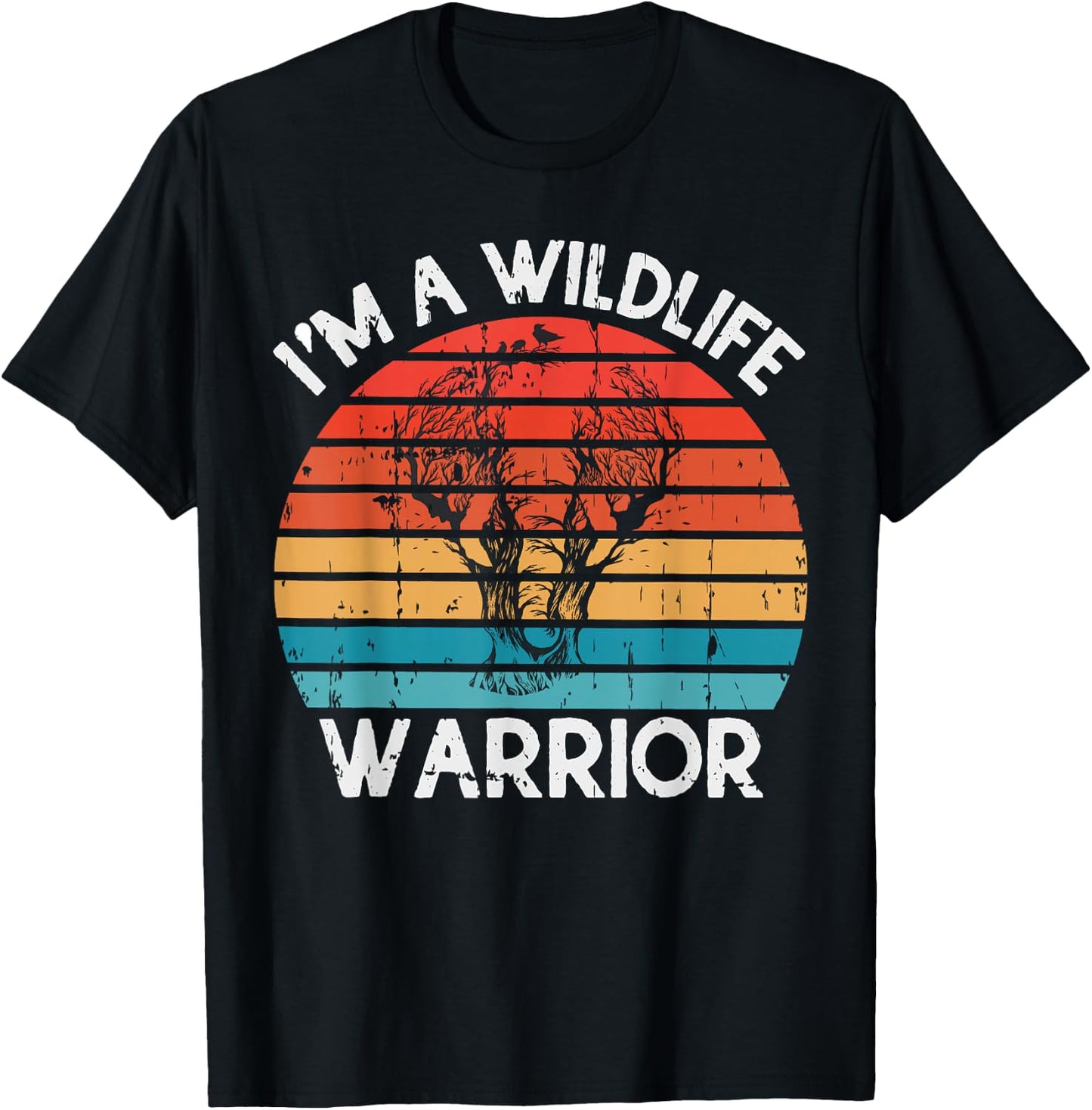Wildlife Warrior Endangered Animals Conservation Elephant T-Shirt - T-Shirt | Black
