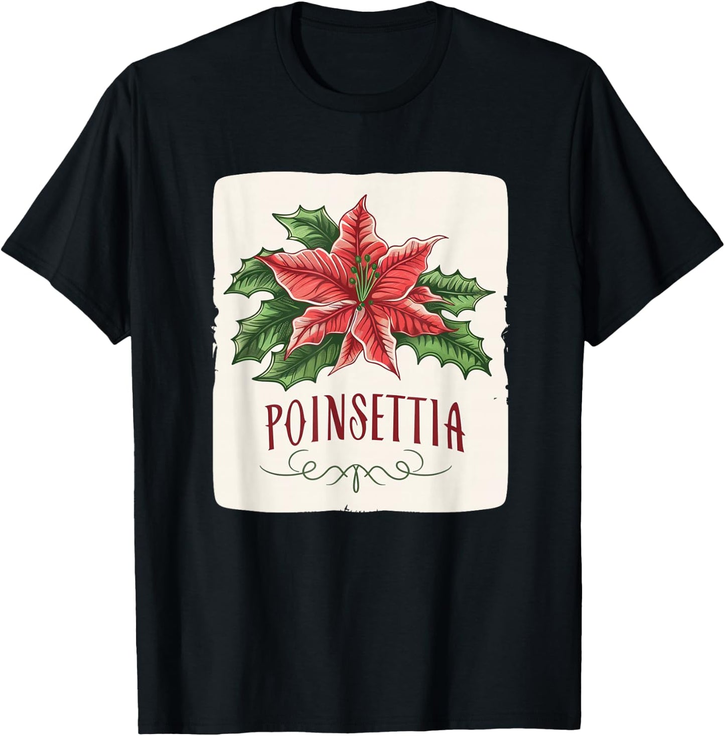 Awesome Poinsettia Flower Costume for Boys and Girls T-Shirt - T-Shirt | Black