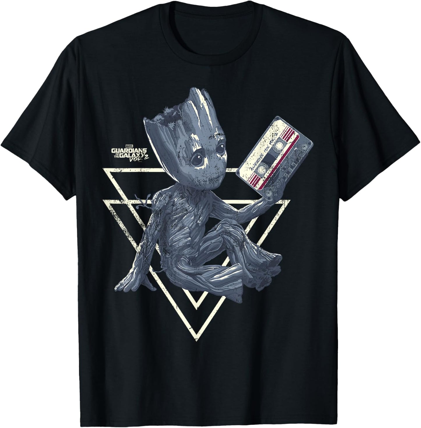 Marvel Guardians of the Galaxy Vol. 2 Groot Mixtape Sketch T-Shirt - T-Shirt | Black