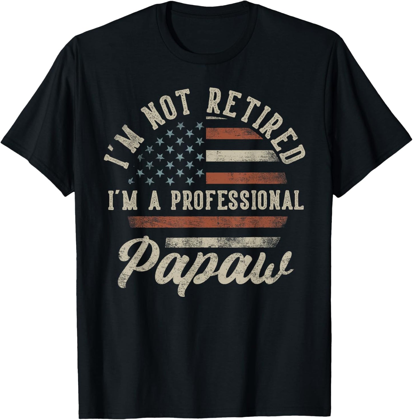 I'm Not Retired I'm A Professional Papaw Funny Retirement T-Shirt - T-Shirt | Black