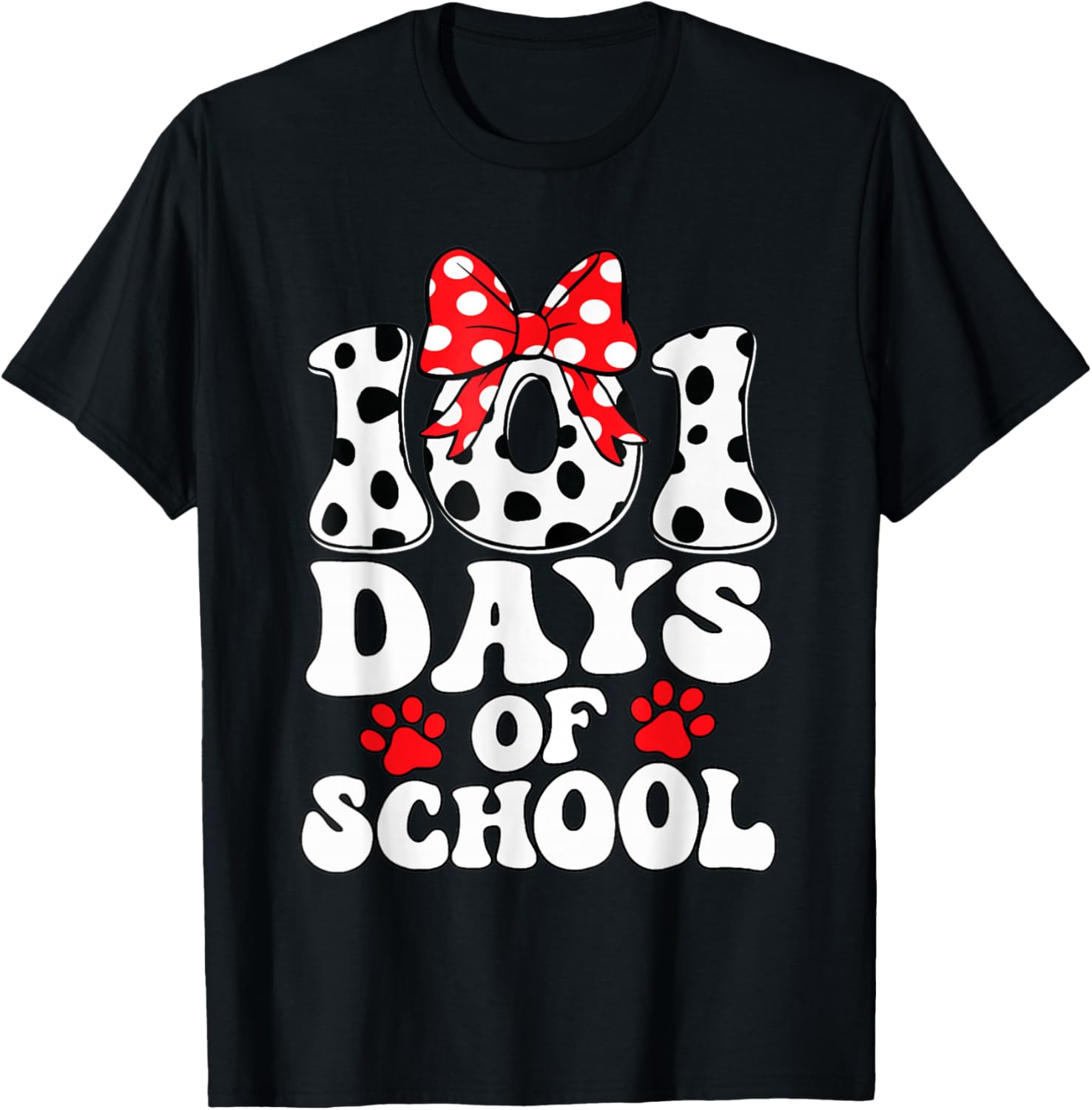 Happy 101 Days of School Funny Student Teacher Kids T-Shirt - T-Shirt | Black